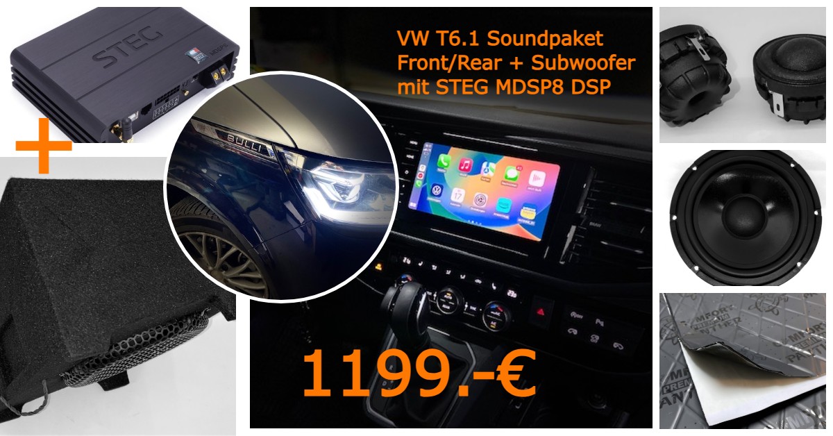 VW T6.1 Sound Upgrade Einbau